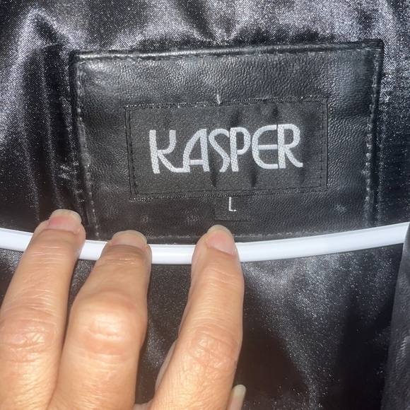 KASPER Men's Premium 3/4 Length Black Leather Coat - Picture 5 of 8